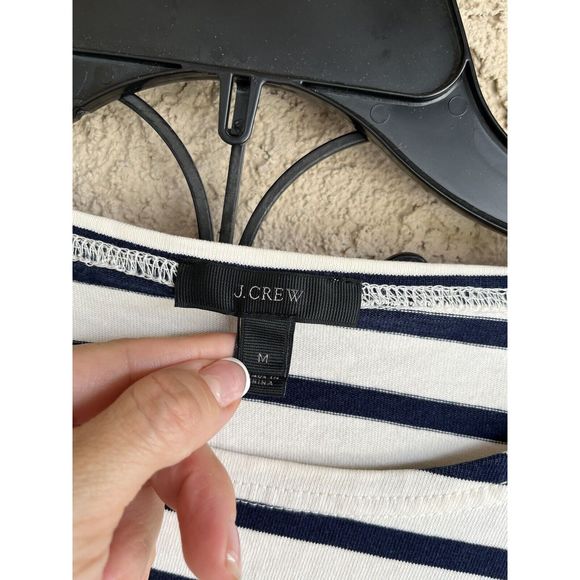 J. Crew striped/embroidered kiss blouse - size M - multicolored - Picture 6 of 8